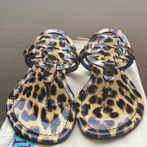 Tory Burch Leopard Miller Sandals - Picture 1 of 9